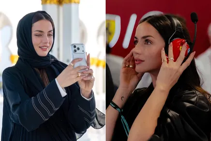 عکس‌های جذاب آنا د آرامس از سفر به ابوظبی؛ حجاب کامل در مسجد شیخ زاید و ماجراجویی در کویر