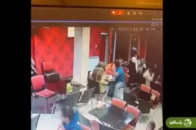 (ویدئو) لحظه ورود یک زن اصفهانی با موتور به رستوران!