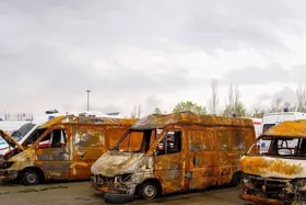 تصاویر حمله ویرانگر به اورژانس نازی‌آباد