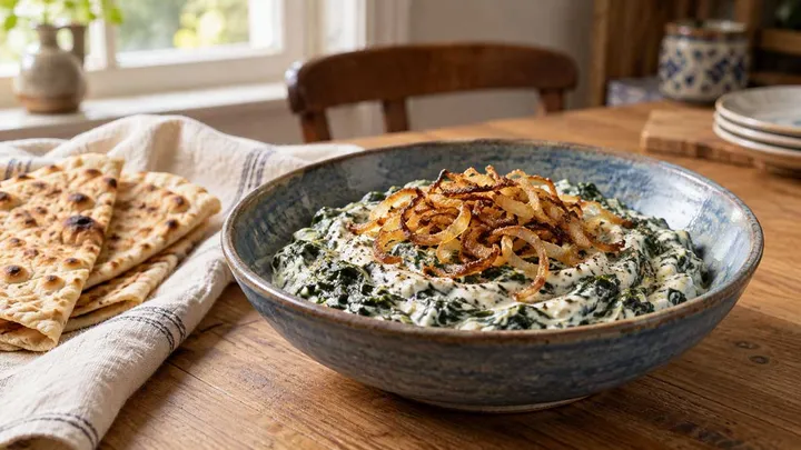 طرز تهیه بورانی اسفناج با پیاز داغ؛ پیش‌غذایی خوش‌طعم و معطر