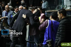 خداحافظی حامد حدادی، اسطوره بسکتبال ایران در حضور همسر و مادرش + ویدئو و عکس