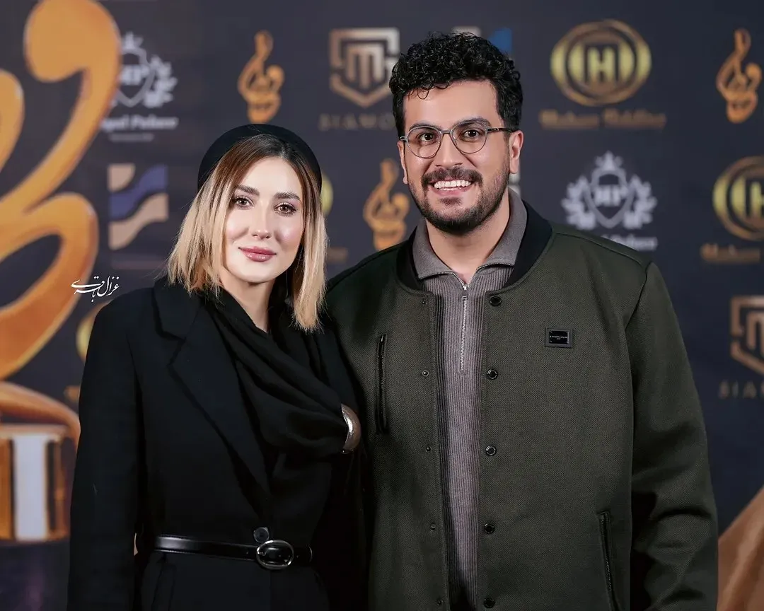 امیرحسین قیاسی و همسرش در جشن حافظ