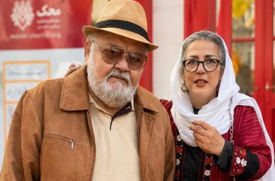 اکبر عبدی و همسرش