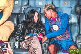 (تصاویر) حضور نیکی نیکول، دوست دختر یامال روی نیکت بارسلونا؛ خوش و بش با فلیک