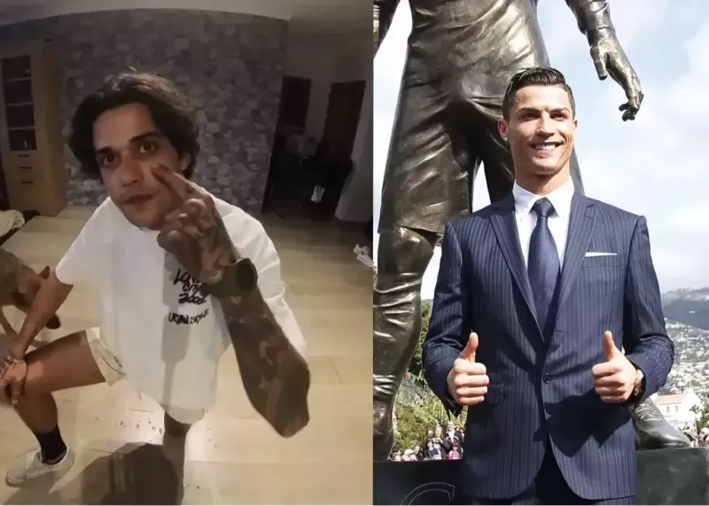 آتش زدن مجسمه رونالدو