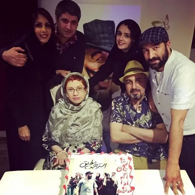 ترانه علیدوستی در جشن تولد رضا عطاران