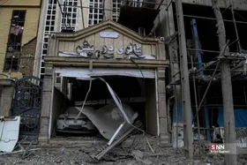 (عکس) خسارات حمله به خیابان مطهری تهران