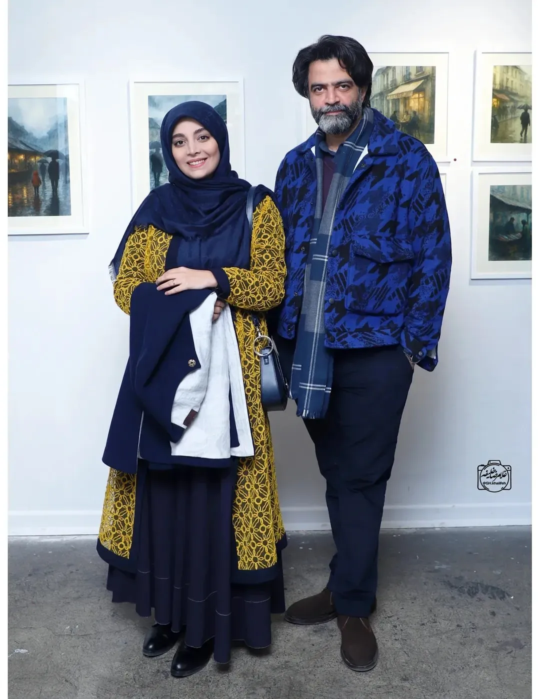 حضور بازیگران در نمایشگاه آثار نقاشی بهار نوروزپور و همسرش امیرعلی نبویان