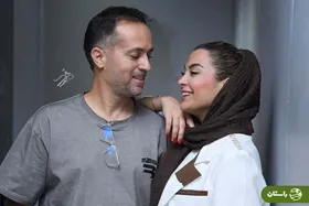 (عکس) قاب عاشقانه احمد مهرانفر، ارسطو سریال پایتخت و همسرش مونا فائزپور