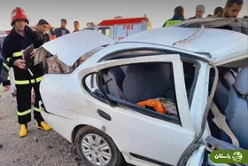 تصادف هولناک پراید و سمند در ایلام و جانباختن ۸ نفر