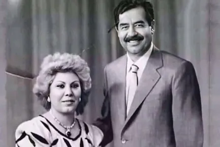 (عکس) شوخی وحشتناک صدام حسین با نامزدش ساجده