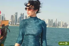 (تصاویر) جورجینا رودریگز در مراسم FTA قطر با یک لباس تاریخی از طراح تونسی ظاهر شد