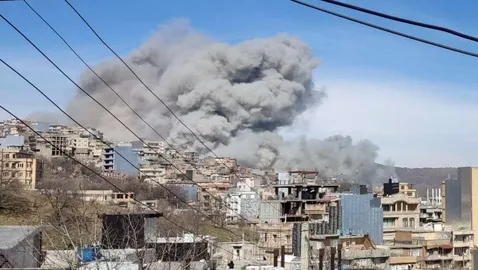 (ویدئو) حمله موشکی به ساختمان راهور شرق تهران و شهادت ۴ نفر