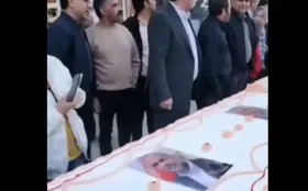 تصاویری از کیک تولد ۱۲ متری  صباغیان نماینده مجلس!