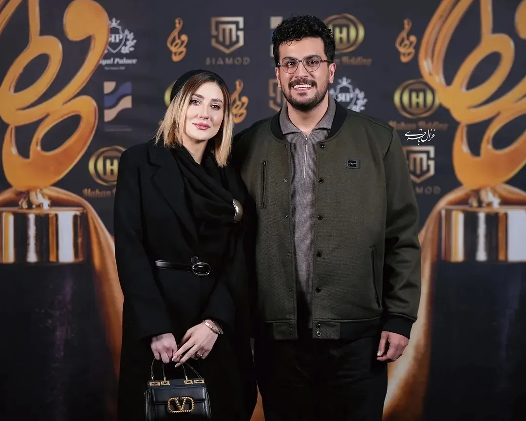 امیرحسین قیاسی و همسرش در جشن حافظ