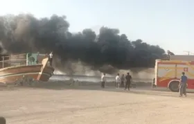 آتش‌سوزی در لنج‌های بندر دیرِ بوشهر