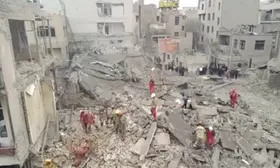 (ویدئو) نابودی یک محله مسکونی در منطقه جوادیه تهران؛ تعداد شهدا بالاست
