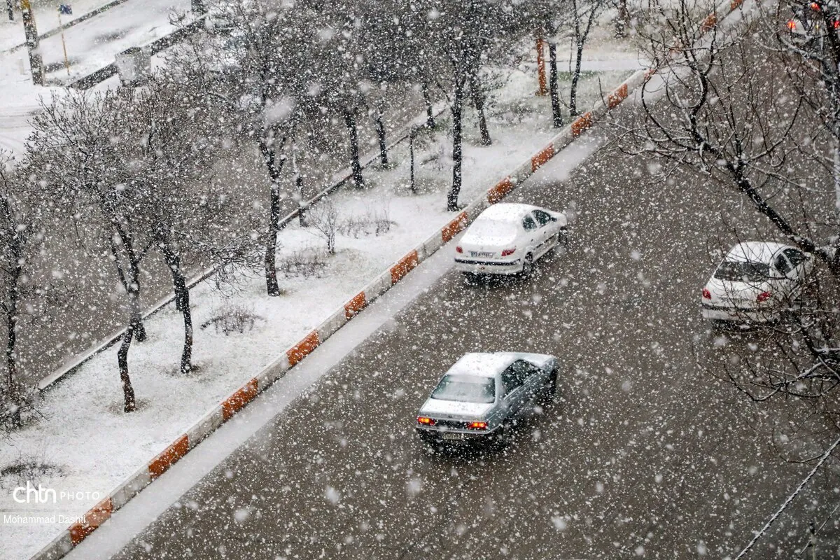 بارش برف اسفندی در اردبیل