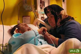 ویدئویی پربازدید از لحظات عاشقانه اسدالله یکتا و همسرش روی تخت بیمارستان
