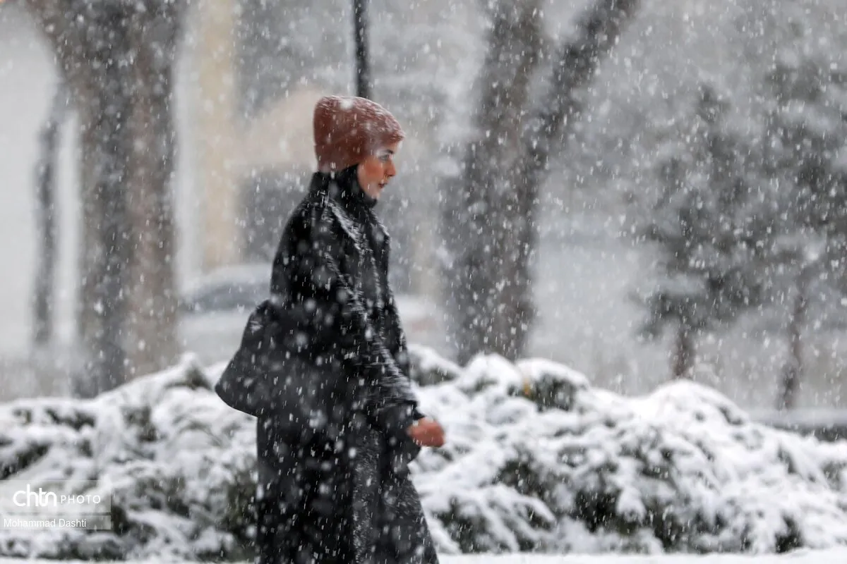 بارش برف اسفندی در اردبیل