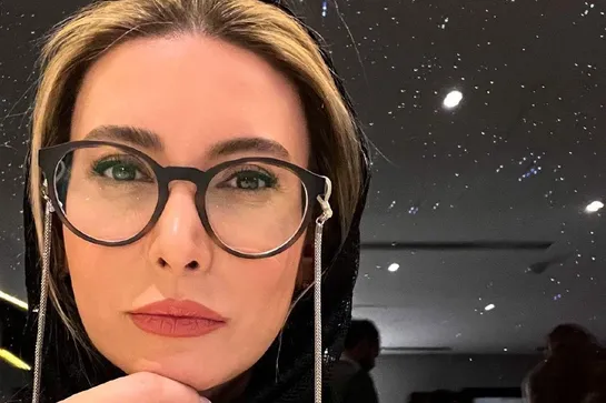 (ویدئو) ترس فریبا نادری هنگام تمرین با یک سگ