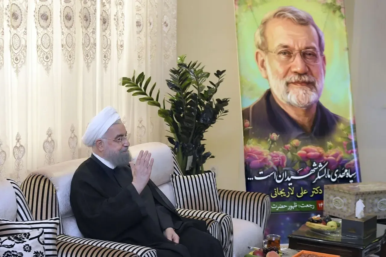 حضور حسن روحانی در منزل علی لاریجانی حضور حسن روحانی در منزل علی لاریجانی