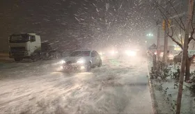 فیلمی ترسناک از برف و کولاک در تکاب