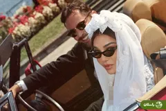 (تصاویر) هیفا وهبی با لباس عروس در حال بستنی خوردن در ایتالیا